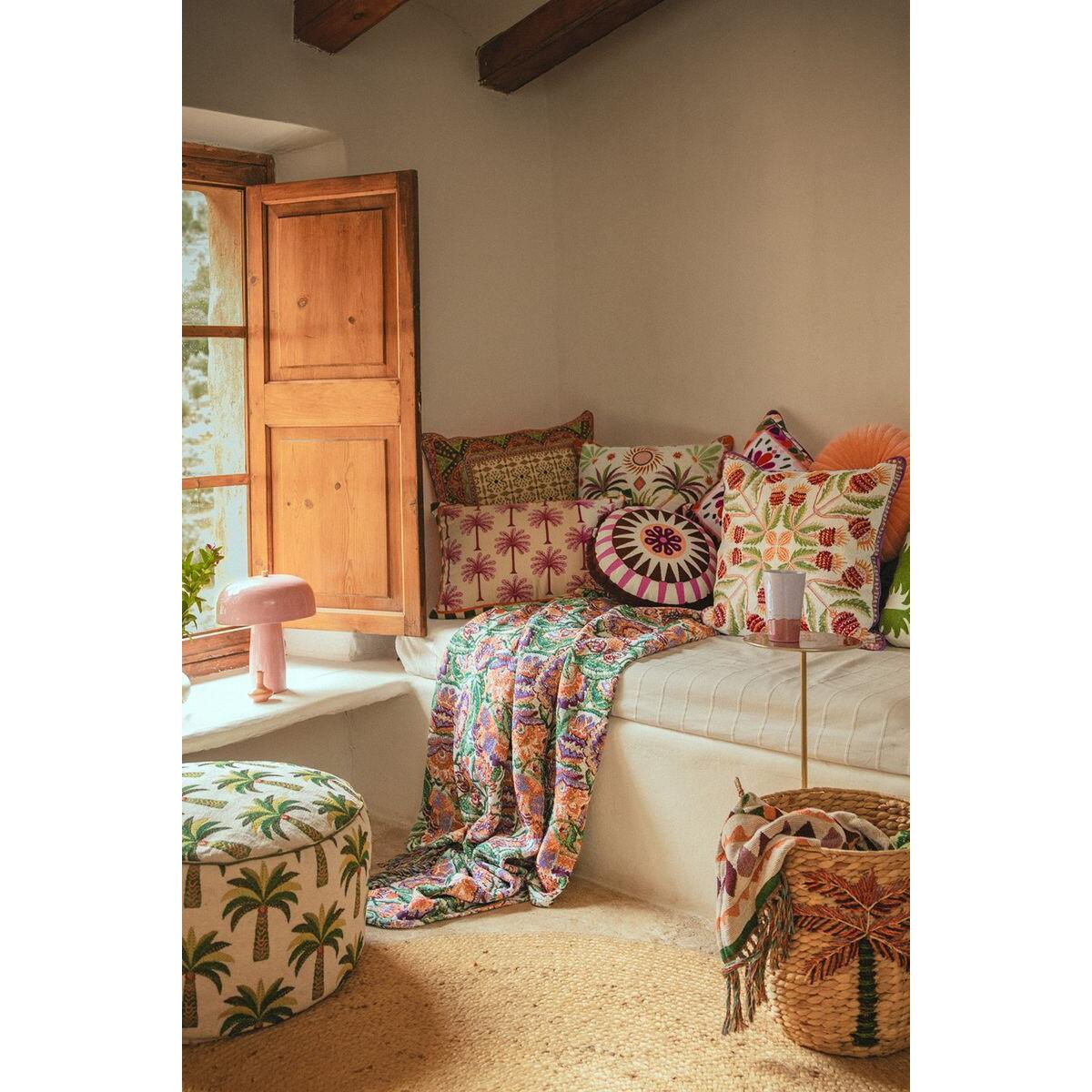 Sissy-Boy Multicolour jacquard geweven sprei met bloemenprint (200X250