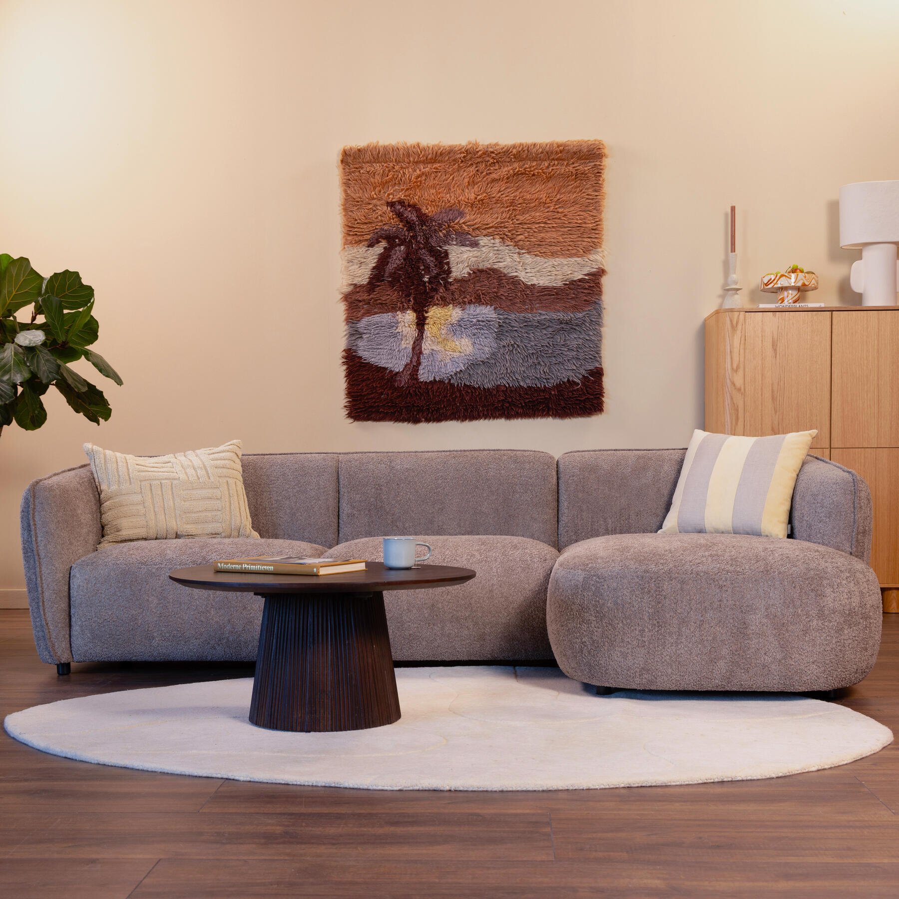 by fonQ Soft Hoekbank met Chaise Longue Rechts - Taupe