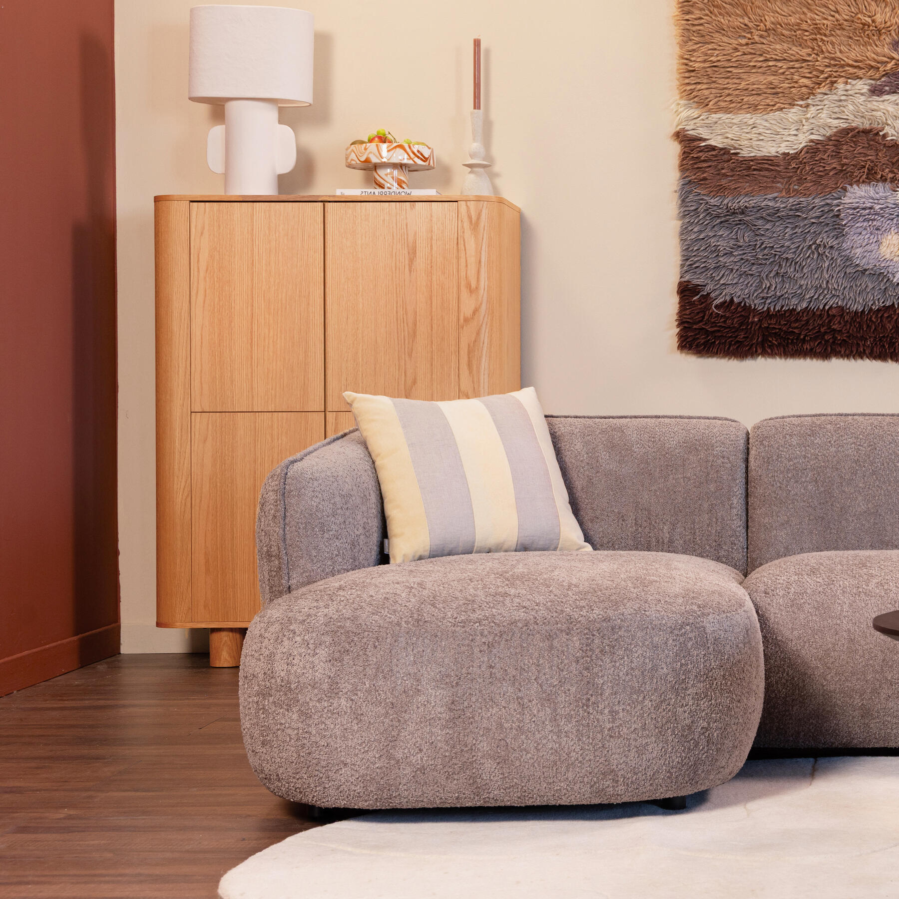 by fonQ Soft Ottomane Bank Rechts - Taupe