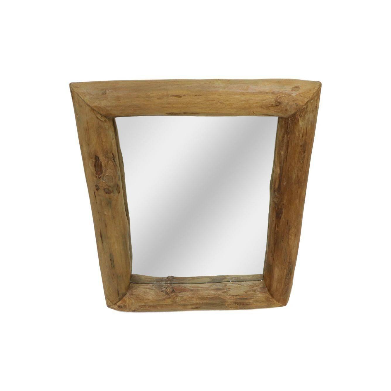 HSM Collection Wandspiegel Teak Hout 50 x 60 cm