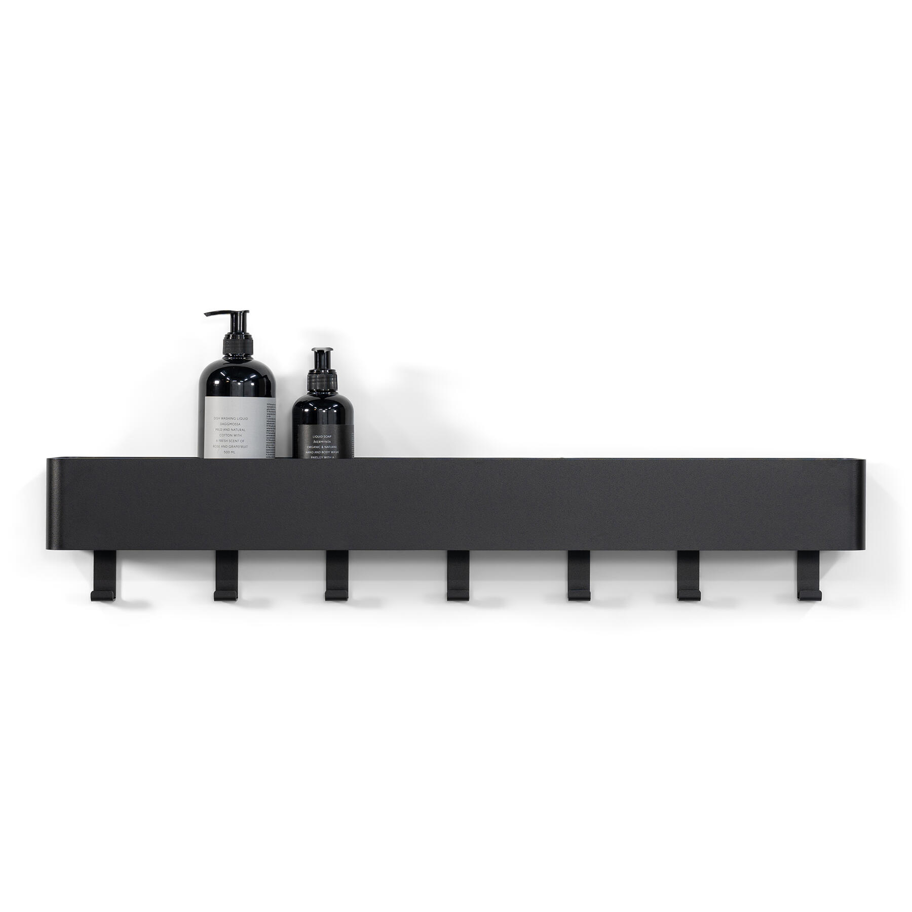 Spinder Design Multi 7 Wandkapstok H 13 cm - Zwart