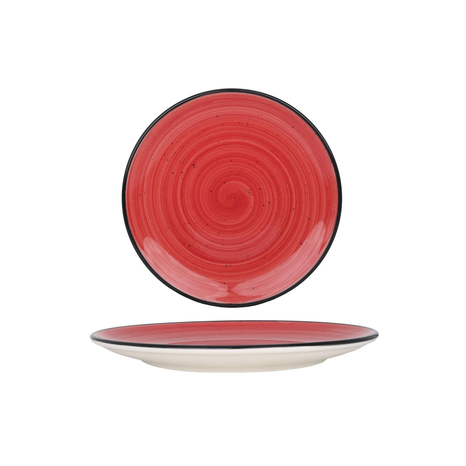 Bonna Gebaksbord - Aura Passion - Porselein - 23 cm - set van 6