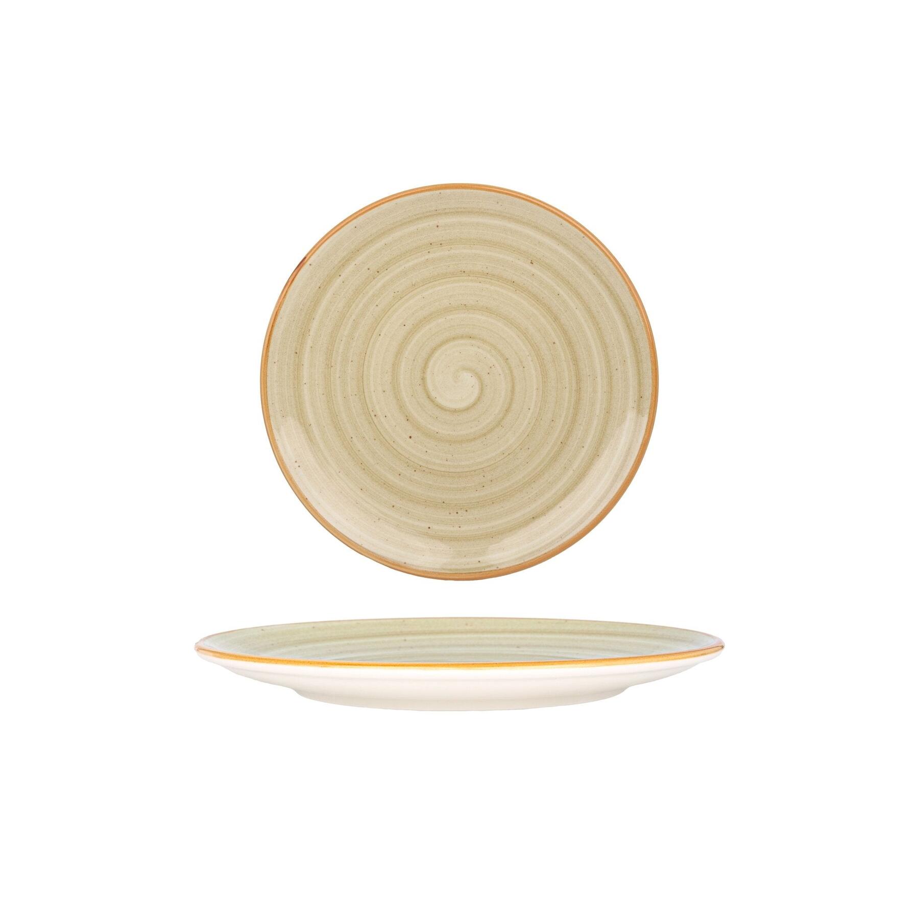 Bonna Gebaksbord - Aura Terrain - Porselein - 23 cm - set van 6