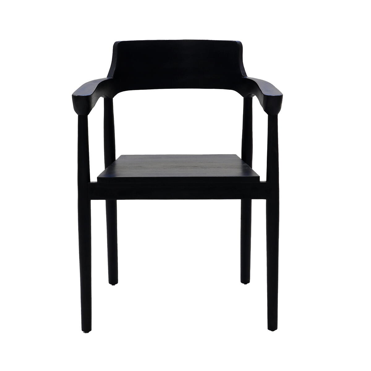 DÉJA Living - Tuinstoel - Zwart Teakhout - Zithoogte 47cm - Hazel