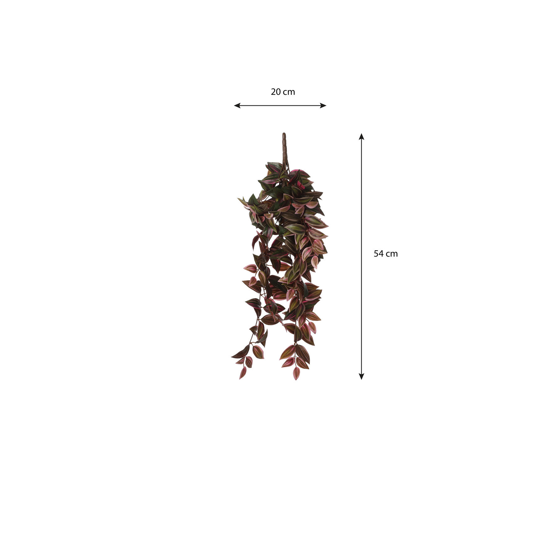 Mica Decorations Tradescantia Kunst Hangplant - H54 cm - Bordeaux