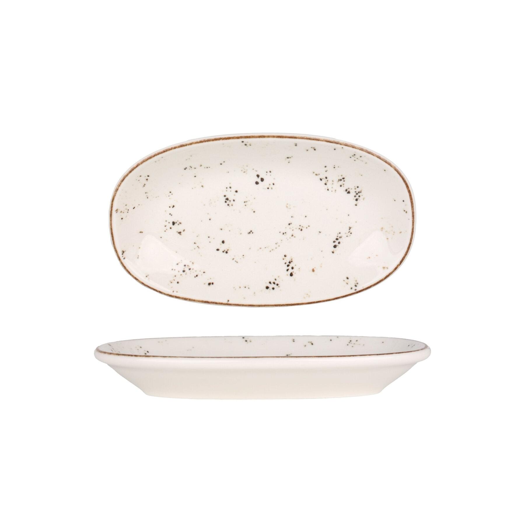 Bonna Serveerschaal - Grain - Porselein - 19x11 cm - set van 2