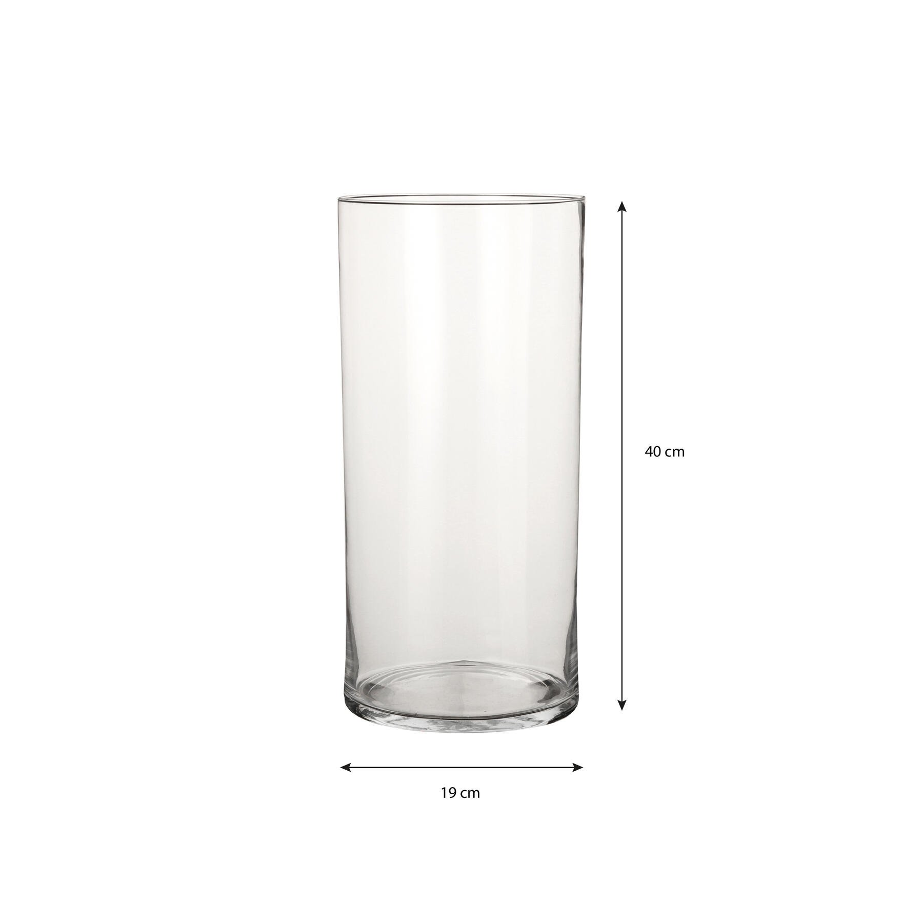 Mica Decorations Carly Vaas - H40 x Ø19 cm - Cylinder - Transparant