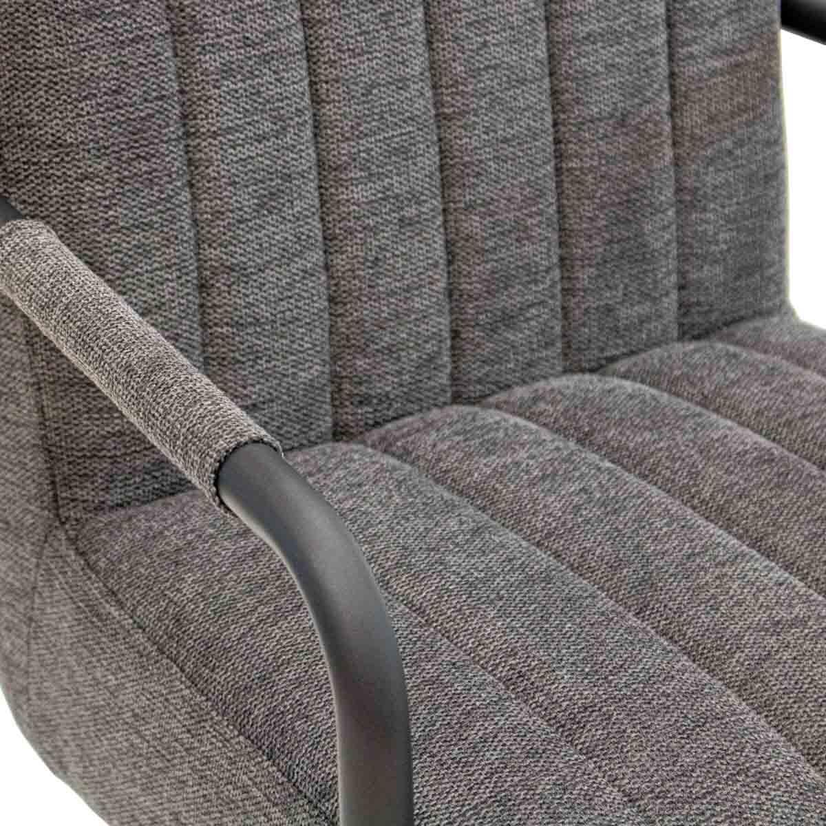 Kick buisframe stoel Isa - Donkergrijs