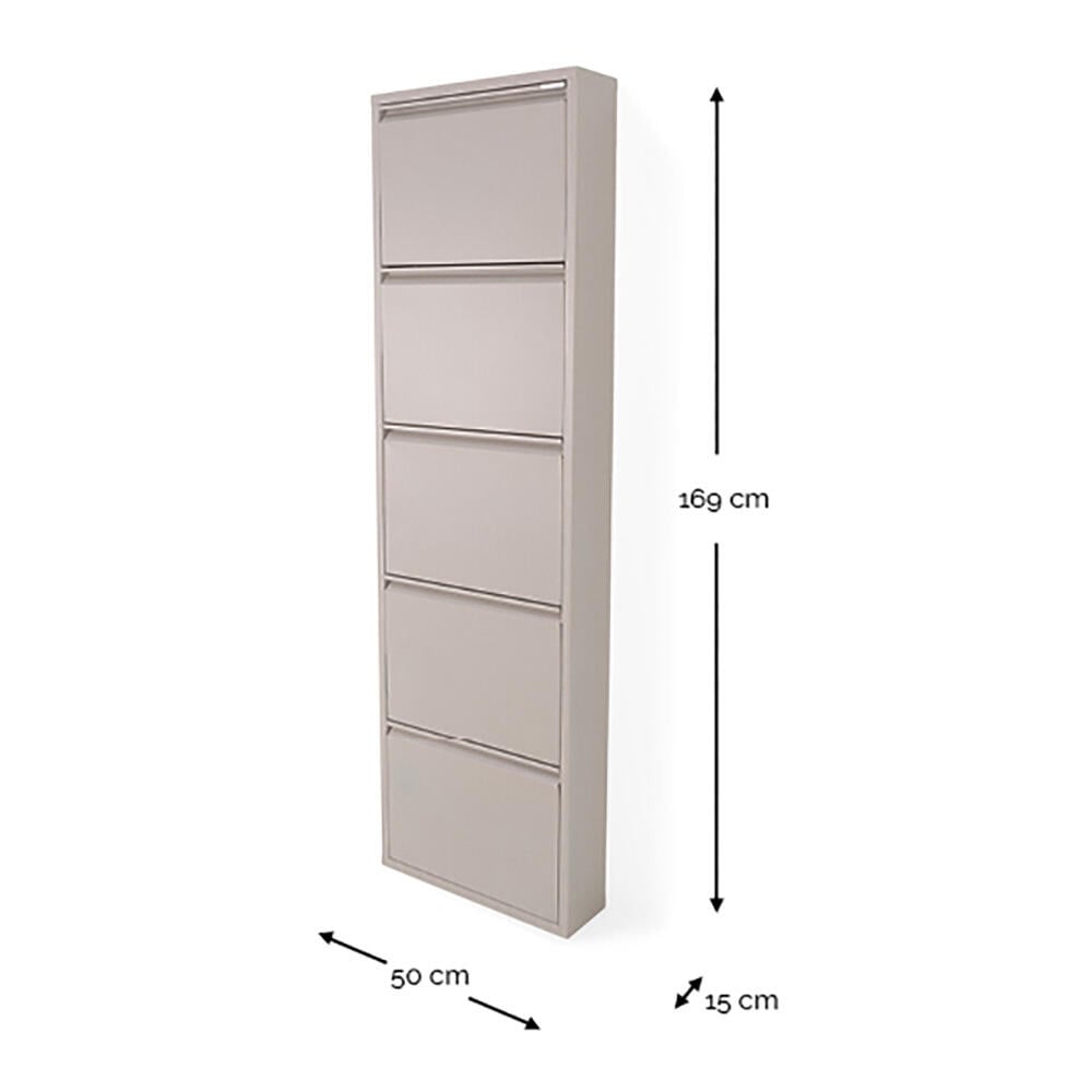 Spinder Design Billy 5 Schoenenkast - Silky Taupe