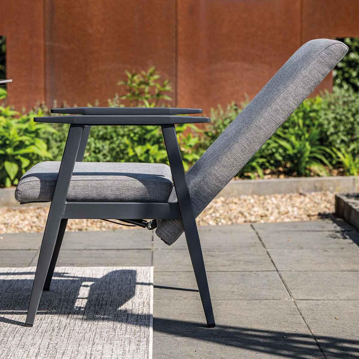 Foggia verstelbare fauteuil - carbon black - sand texfiber