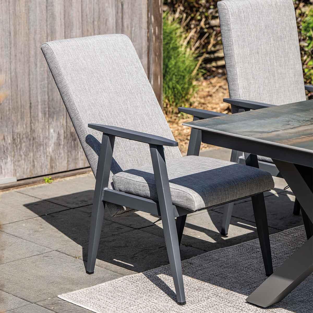 Foggia verstelbare fauteuil - carbon black - sand texfiber