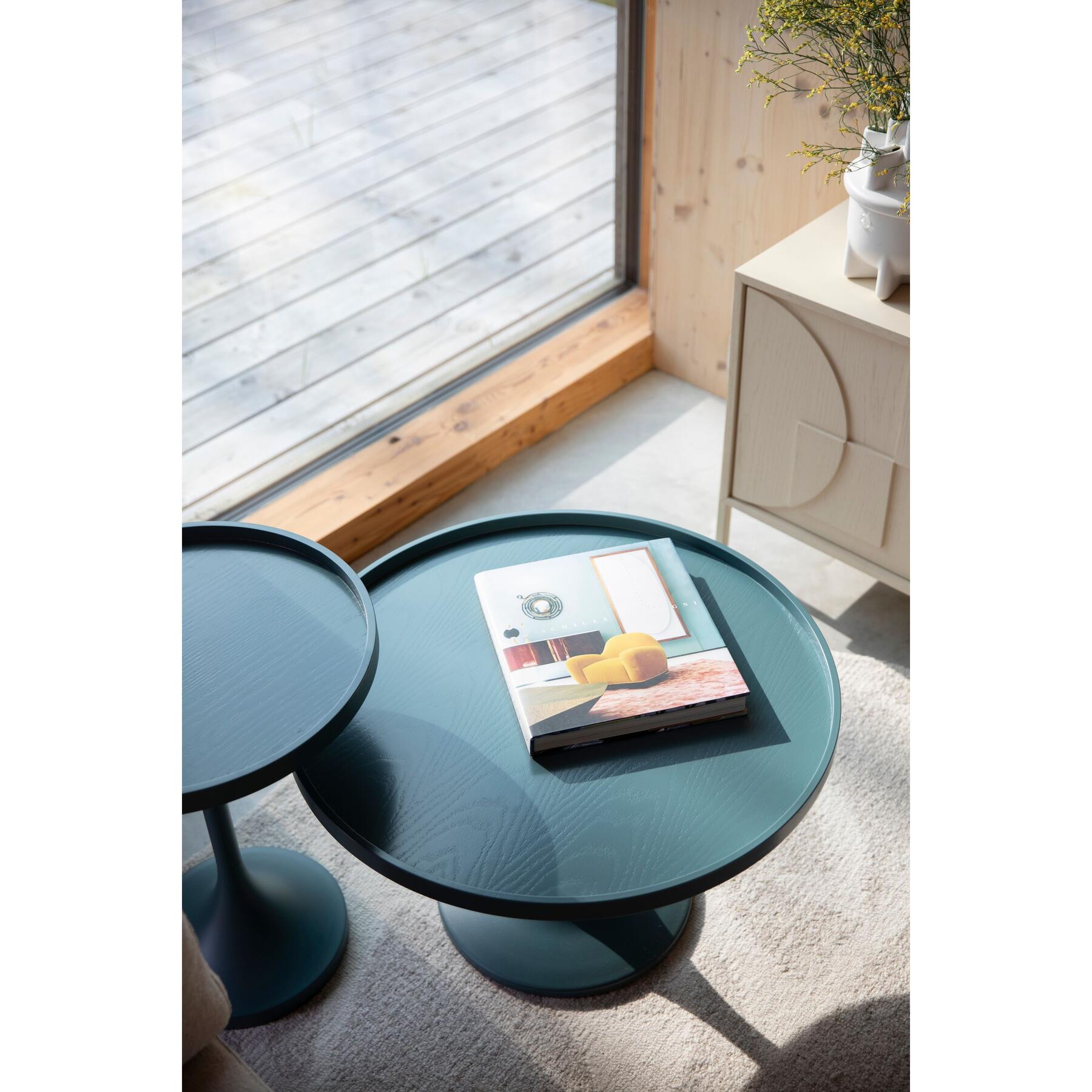 Zuiver Jason Bijzettafel Rond 46 cm Blauw