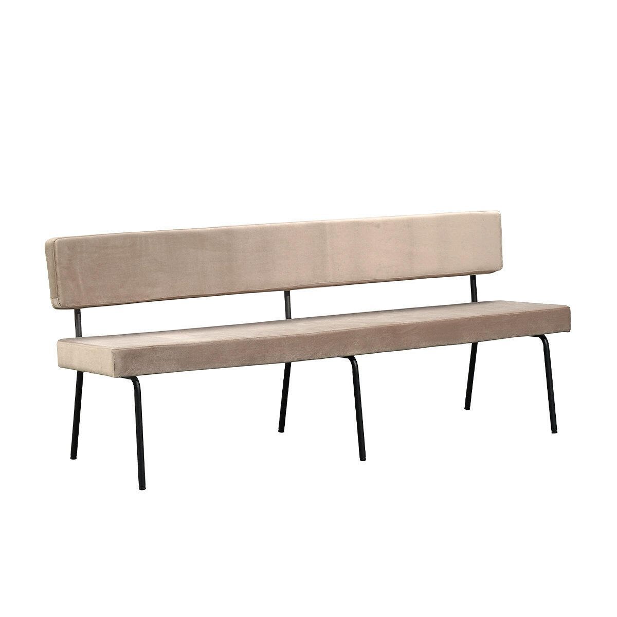 Bronx71 Velvet eetkamerbank Espen taupe 190 cm