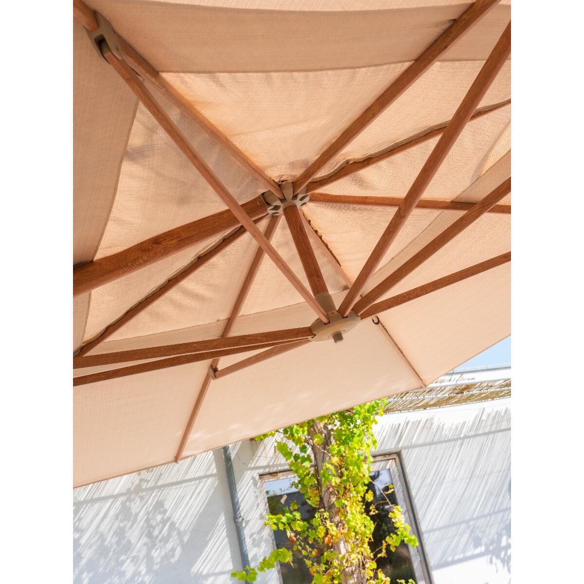 4-Seasons Hacienda zweefparasol 300 x 400 cm. - Woodlook|Sand