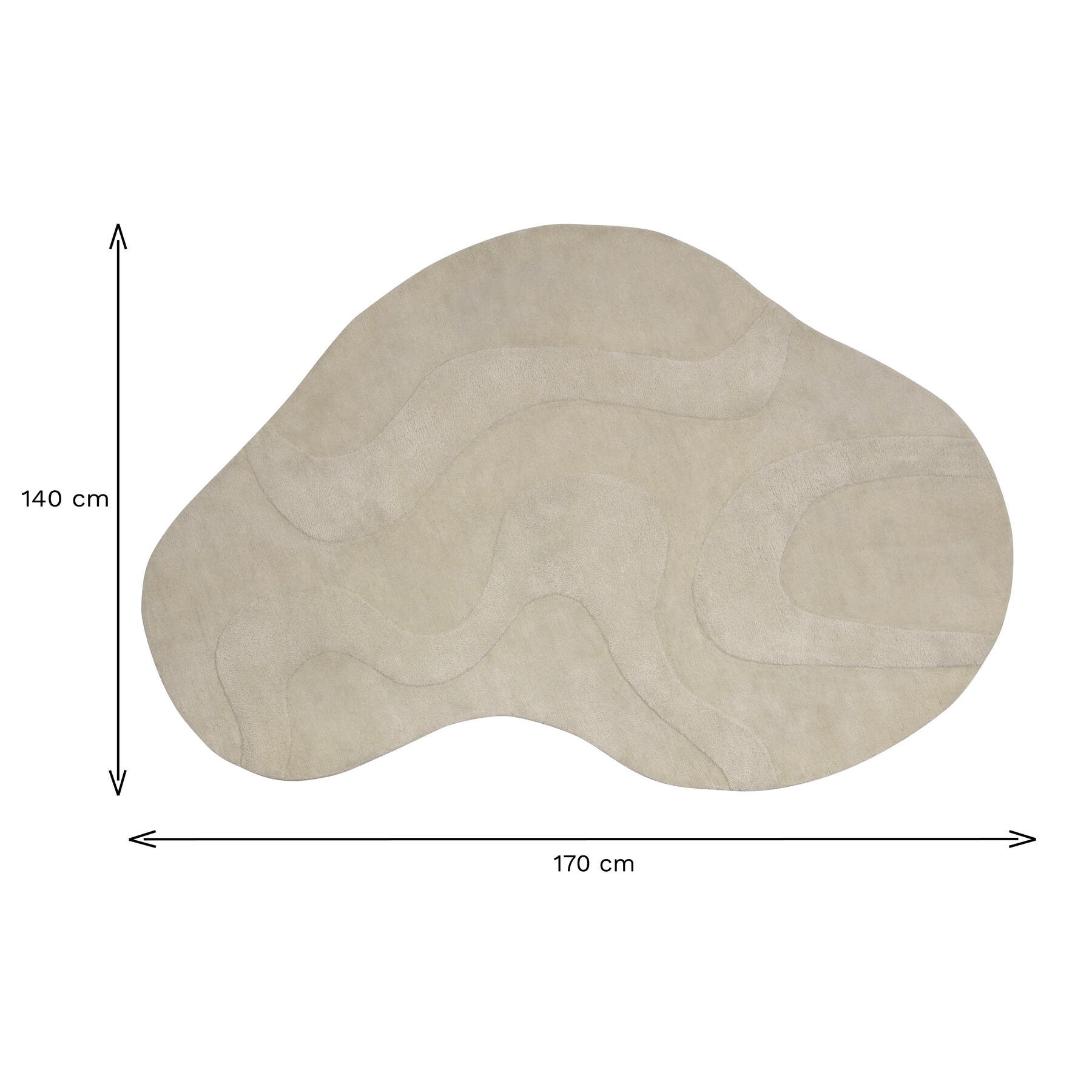 WOOOD Exclusive Alya Vloerkleed 170 x 240 cm - Milk
