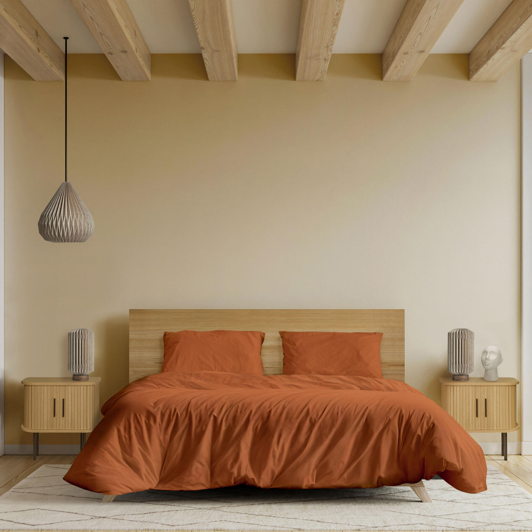 by fonQ Fresh Dekbedovertrek 200 x 200/220 cm - Terracotta