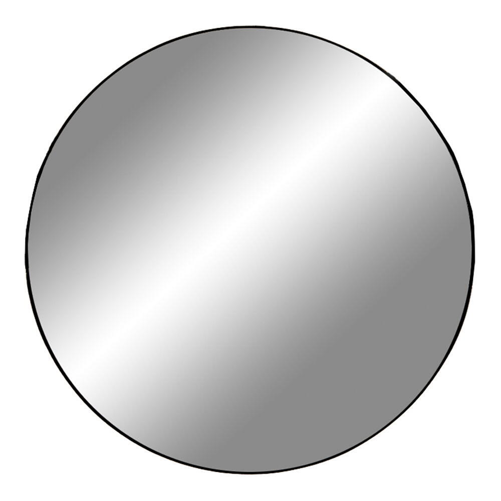 Jersey Mirror - Mirror, steel, black, ø100 cm