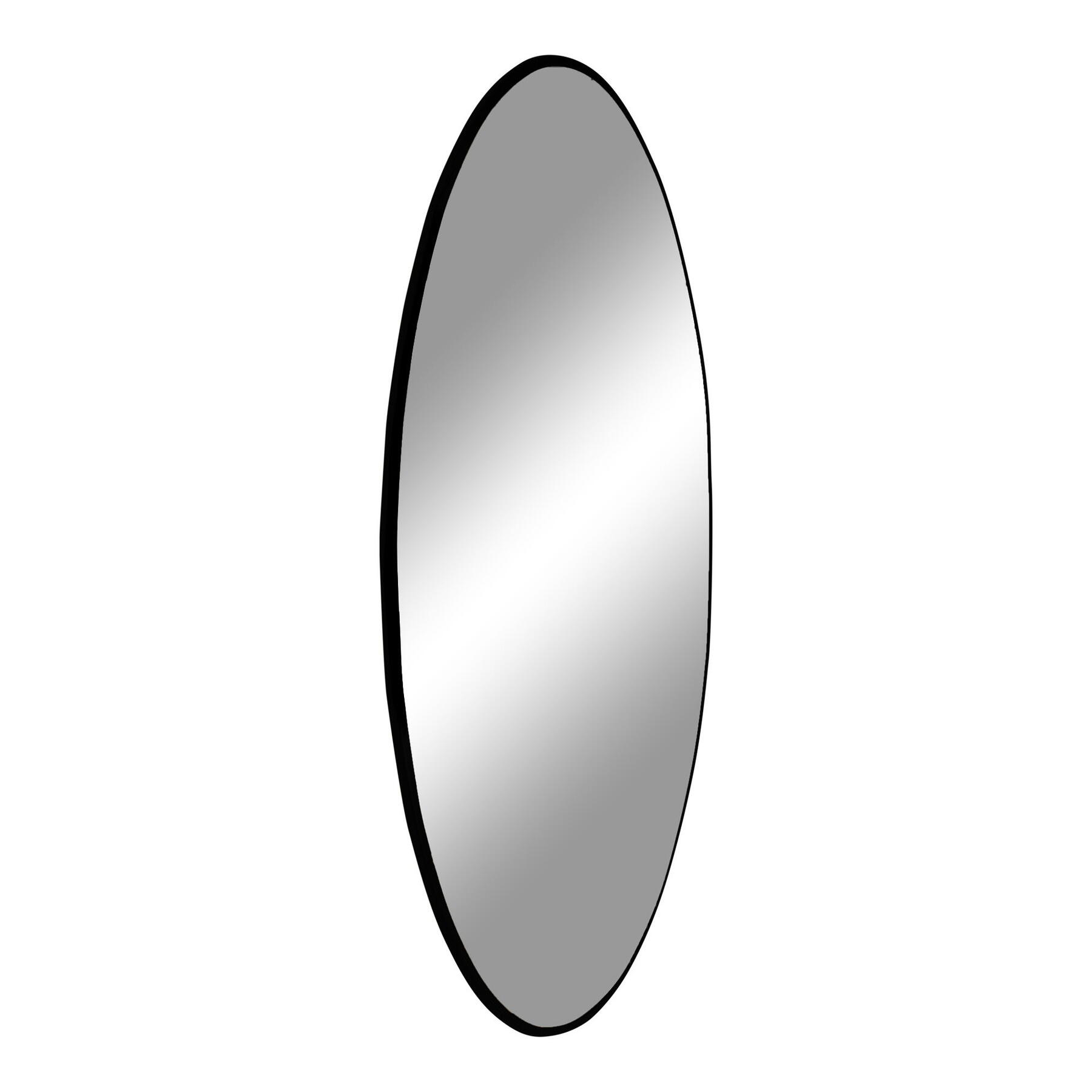 Jersey Mirror - Mirror, steel, black, ø100 cm
