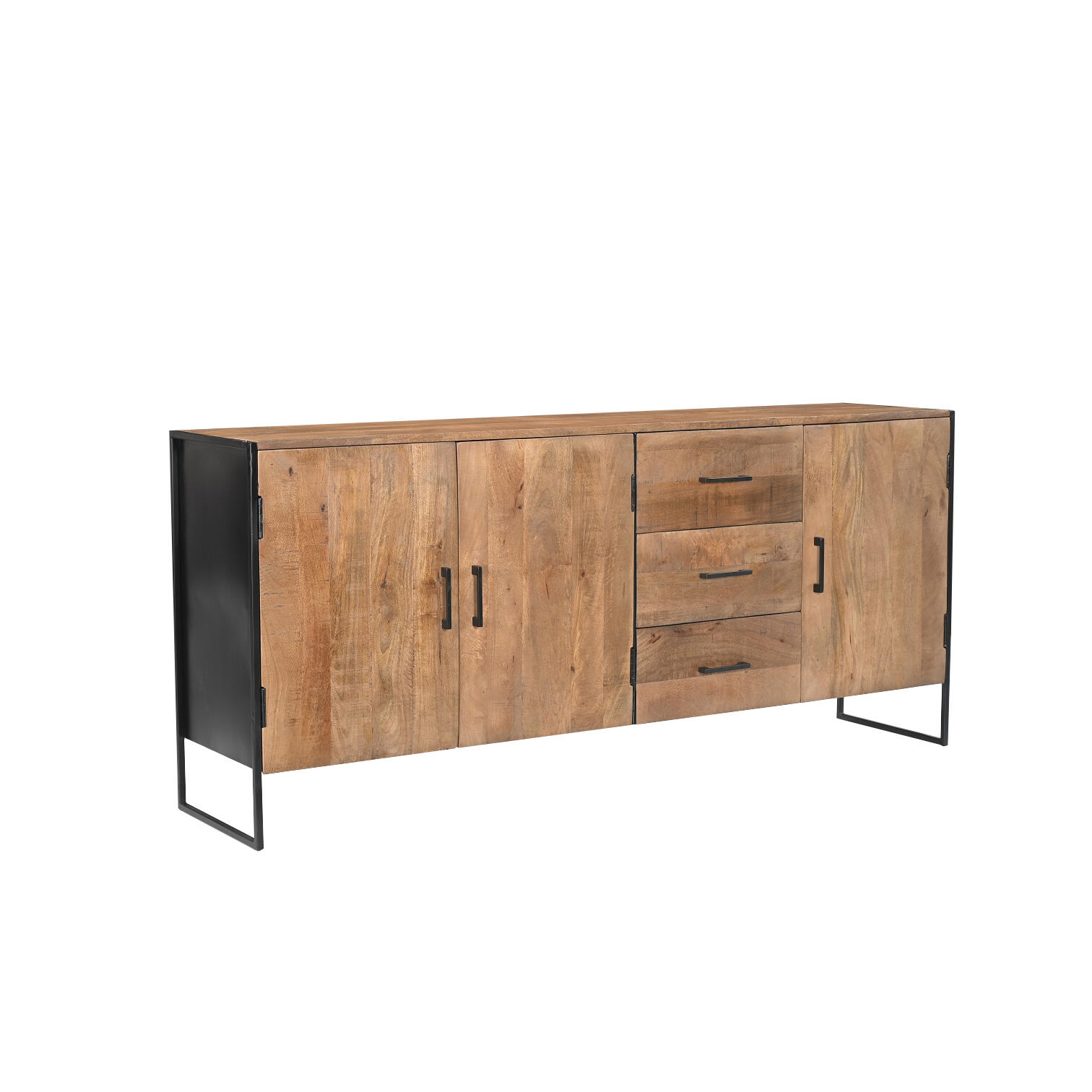 Livingfurn - Dressoir - Elin 180cm - Bruin, Zwart