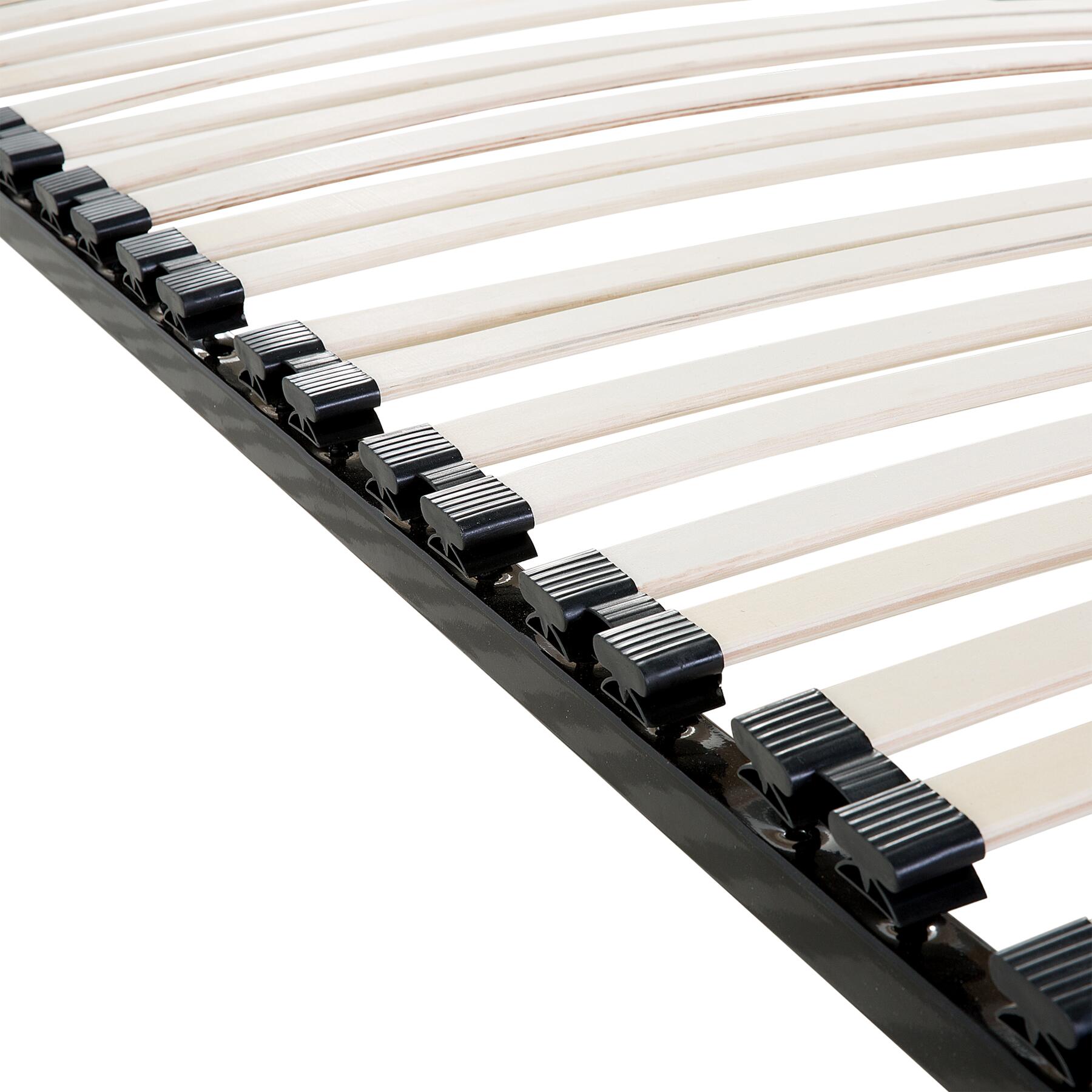 Beliani-BASIC -Vrijstaande lattenbodem-Zwart-160 x 200 cm-Staal