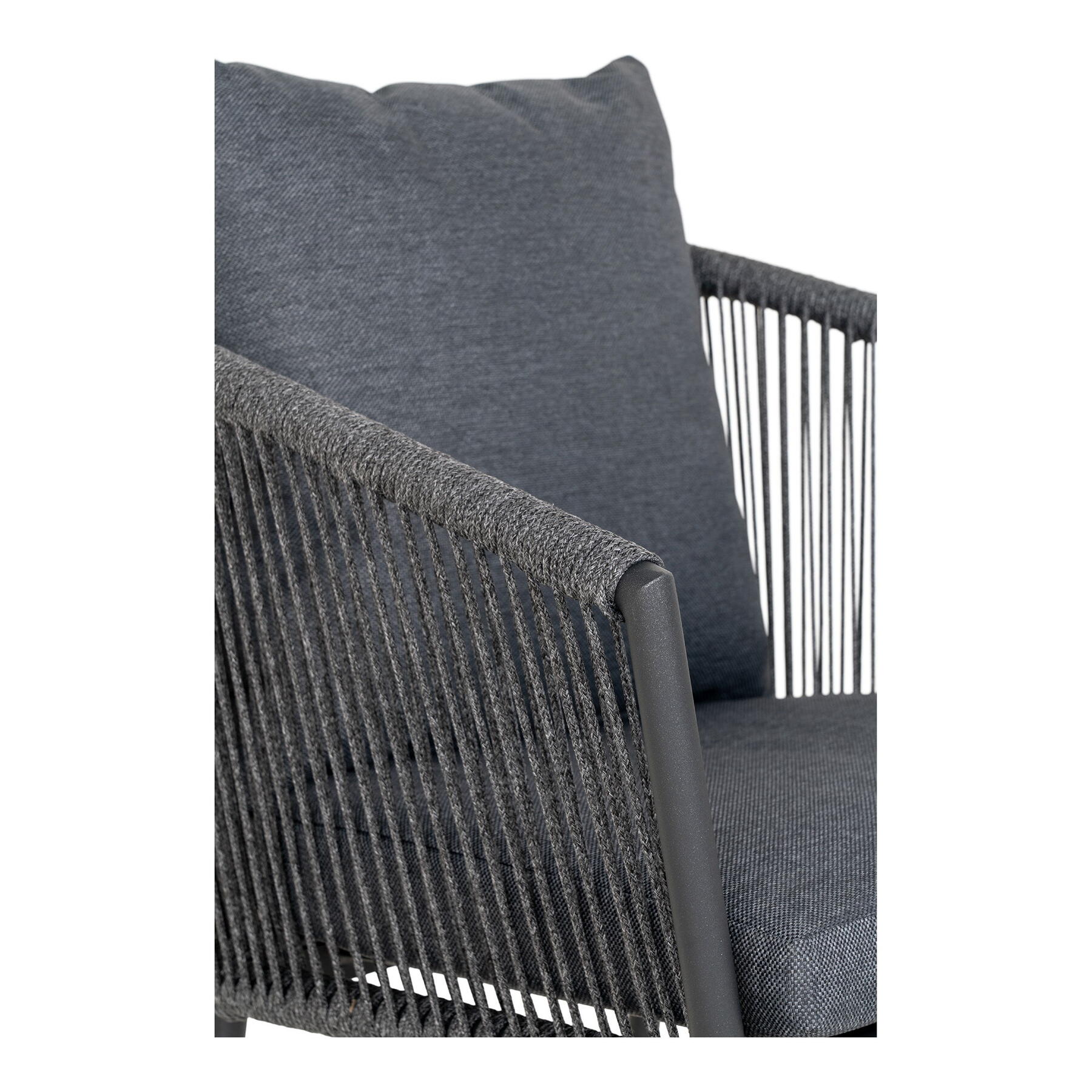 House Nordic Salerno Eetkmaerstoel Zwart|Grijs set van 4