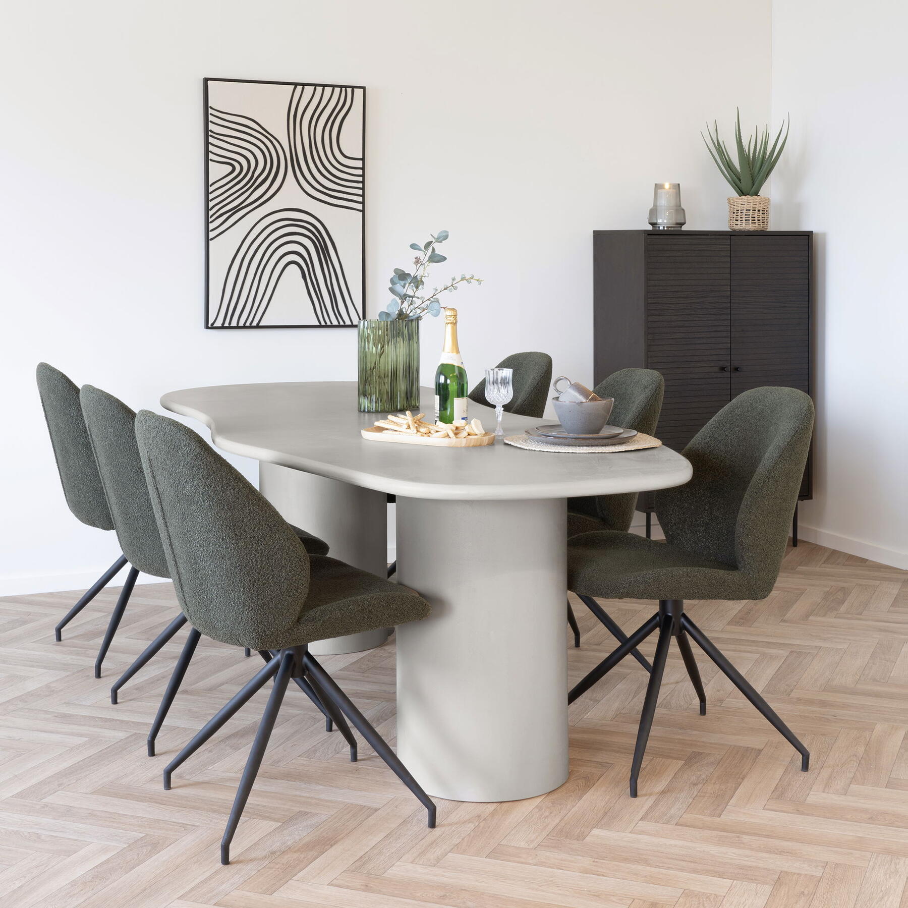House Nordic - Eettafel Beige - 240x96x76cm - Maranola