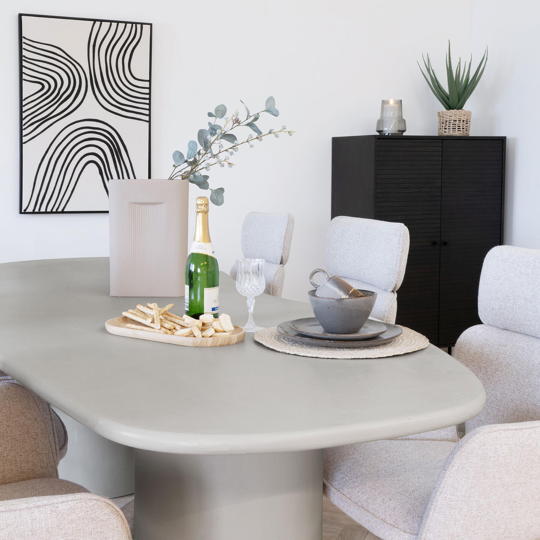 House Nordic - Eettafel Beige - 240x96x76cm - Maranola