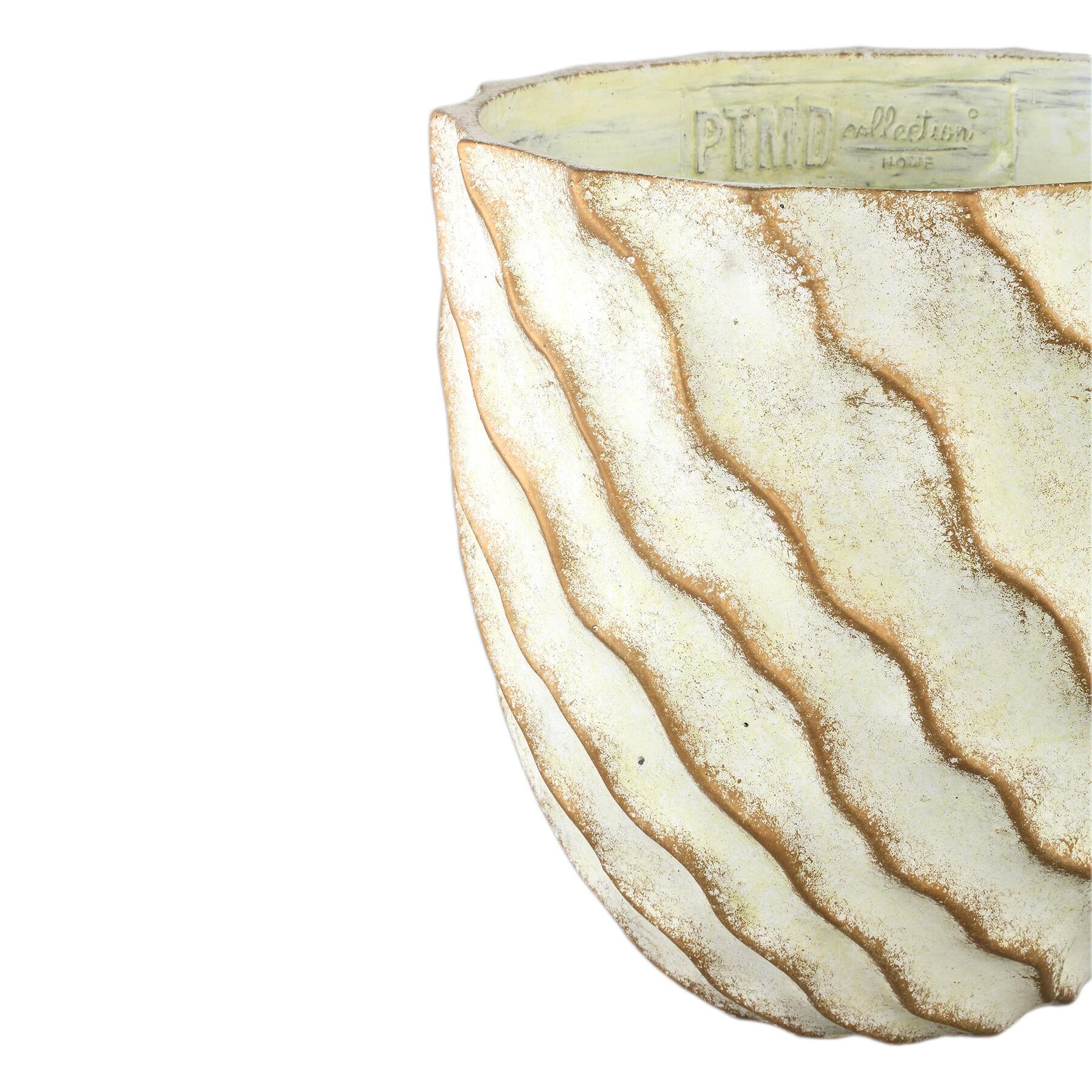 PTMD Bloempot Sharlae - 40x40x40 cm - Cement - Creme