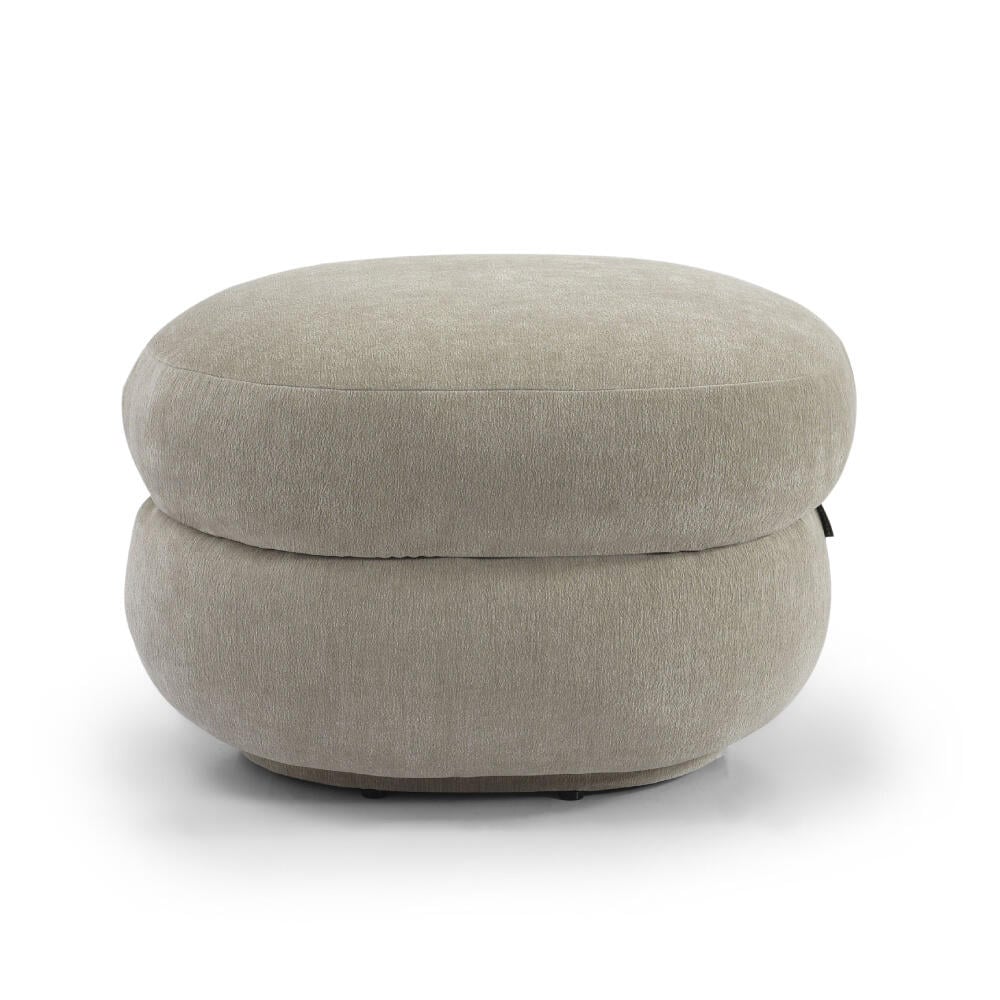 Bronx71 Hocker Mia ovaal chenille taupe