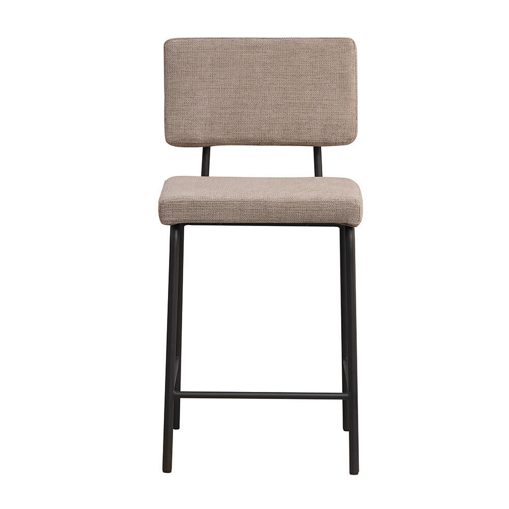 Bronx71 Scandinavische barkruk Espen taupe gerecyclede stof 64-77 cm -