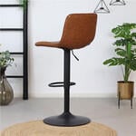 Bronx71 Industriële Barkruk Boston leer cognac 60 - 76 cm - draaibaar