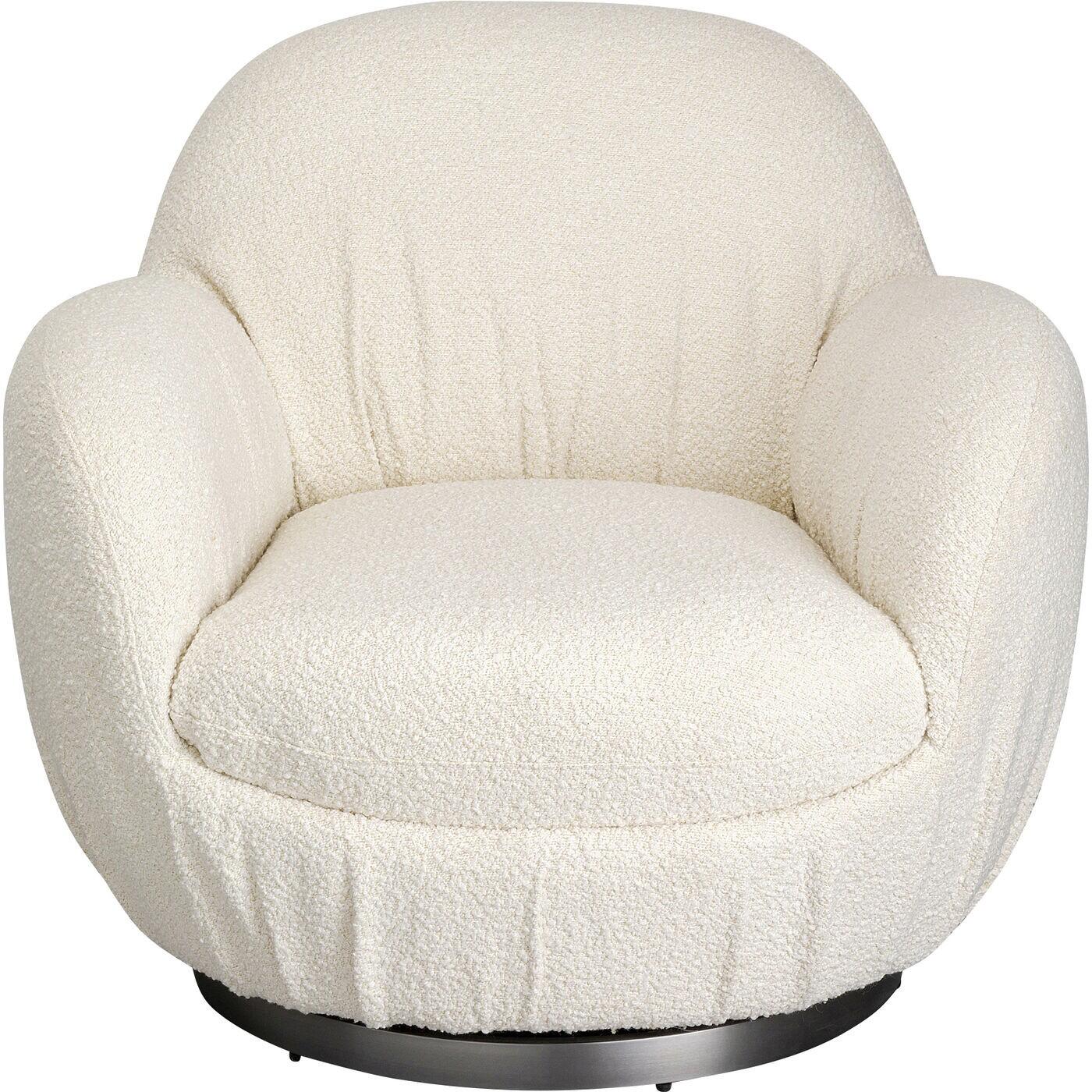 Kare Design Nube Draaifauteuil boucle creme