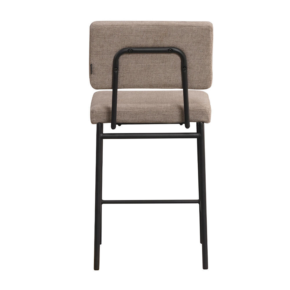Bronx71 Scandinavische barkruk Espen taupe gerecyclede stof 64-77 cm -