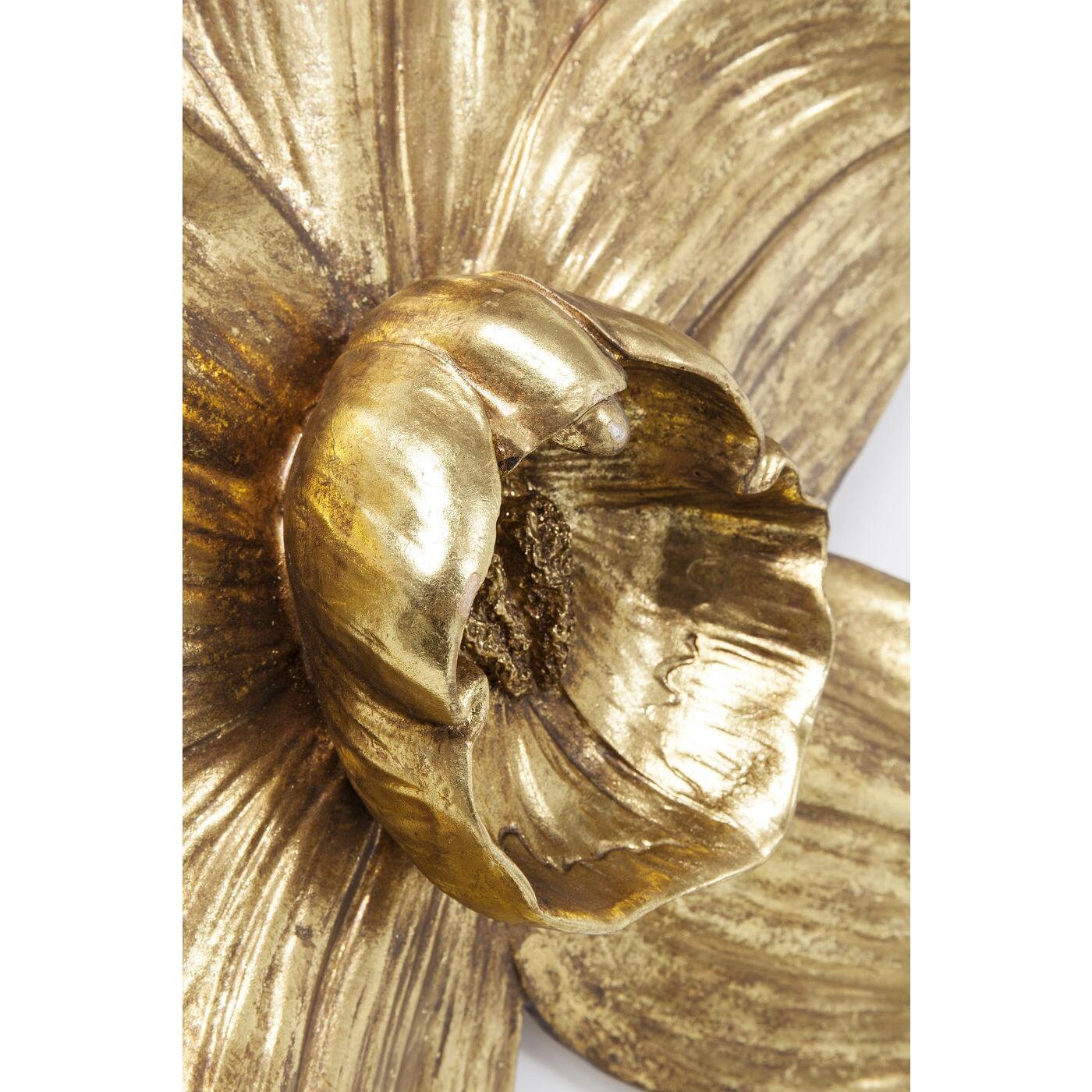 Wanddecoratie Orchidee goudkleurig 44cm Kare Design