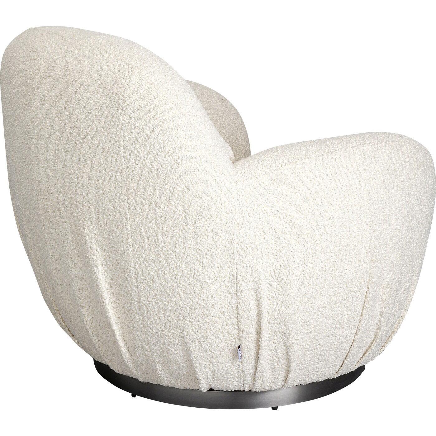 Kare Design Nube Draaifauteuil boucle creme