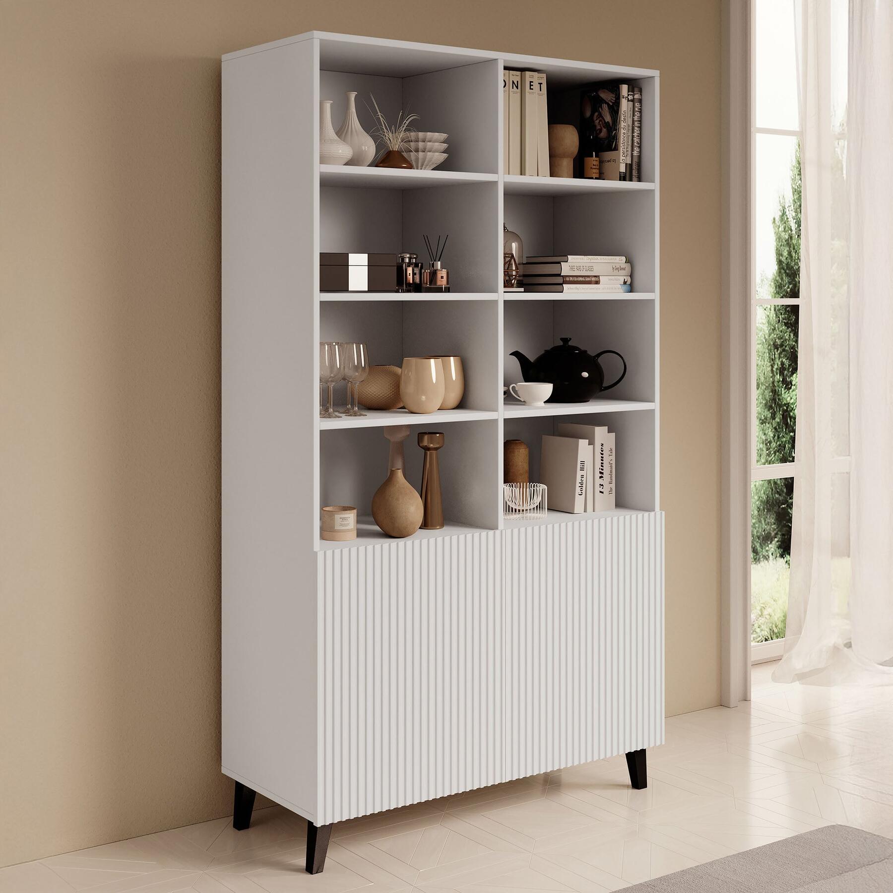 Meubella - Boekenkast Palamos - Wit - 100 cm