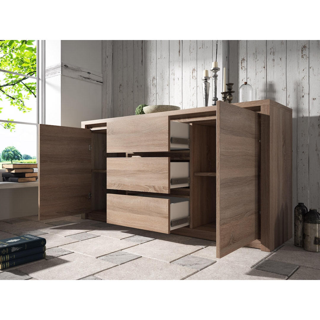 Meubella - Dressoir Monaco - Truffel eiken - 140 cm