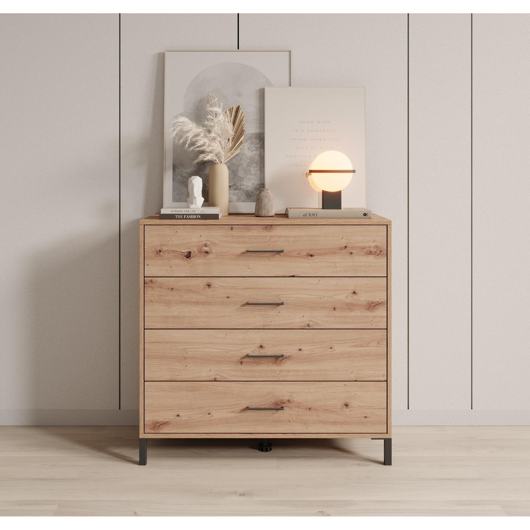Meubella - Ladekast Vidor - Eiken - 93 cm