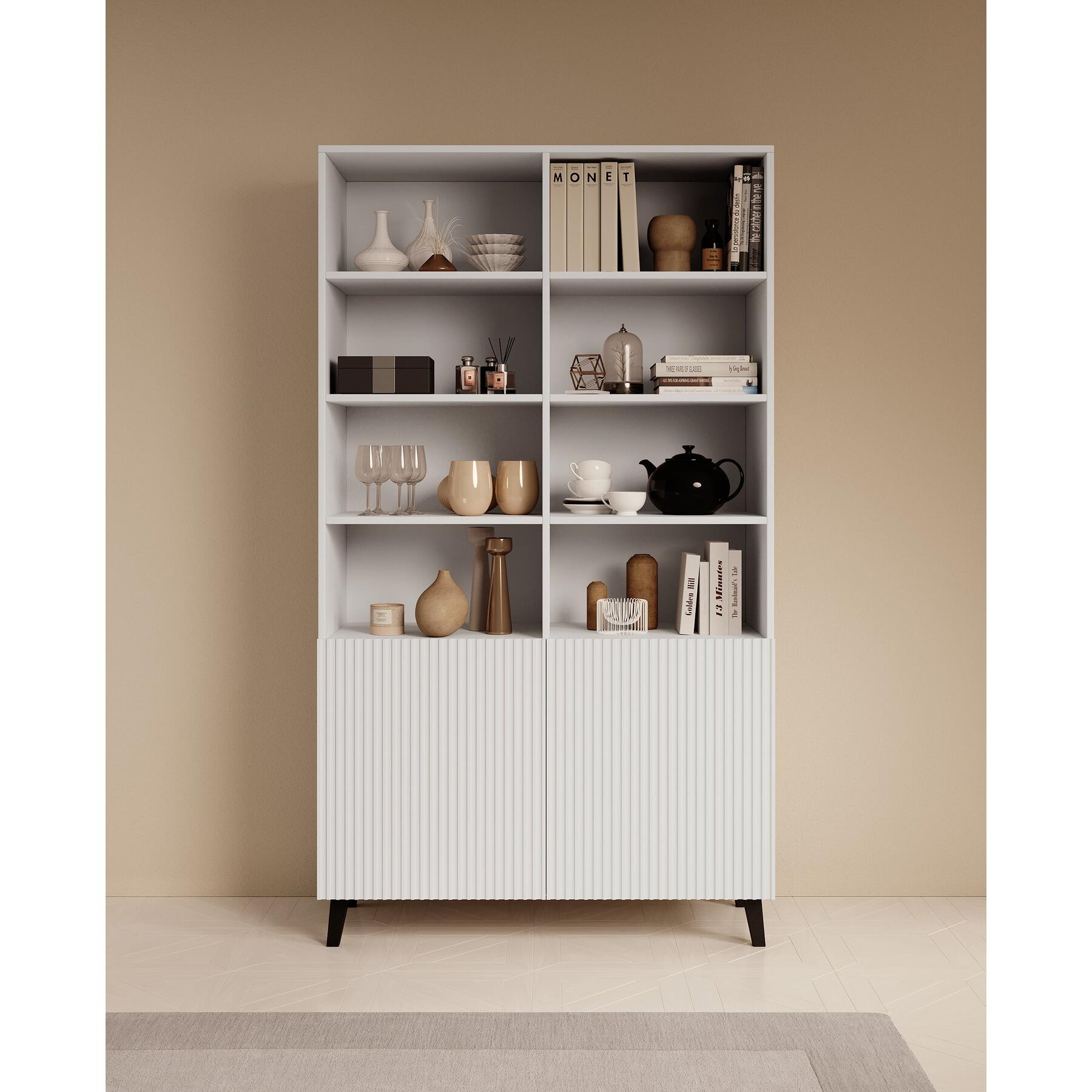 Meubella - Boekenkast Palamos - Wit - 100 cm