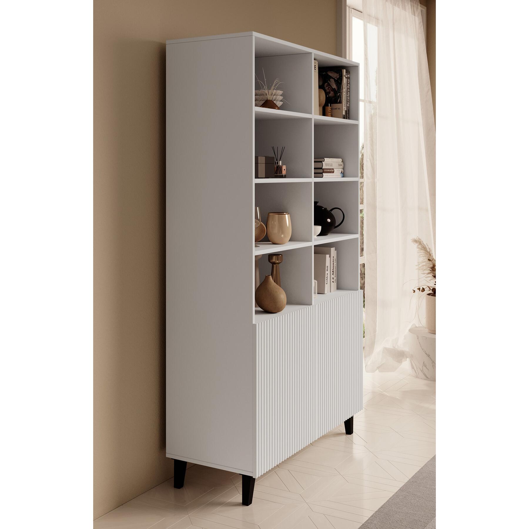 Meubella - Boekenkast Palamos - Wit - 100 cm