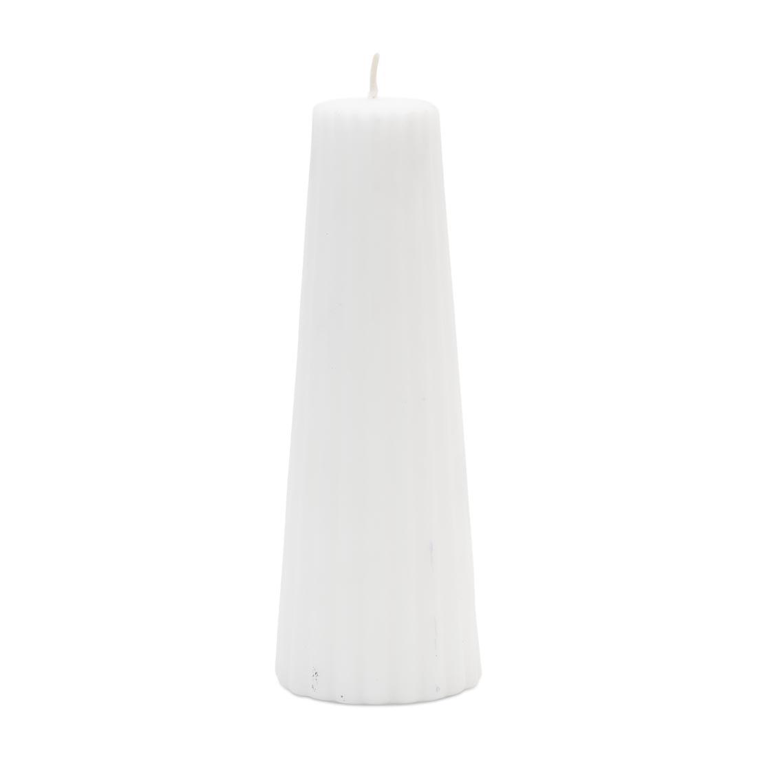 FonQ Riviera Maison Cone Ridged Candle off-white 7x20 aanbieding