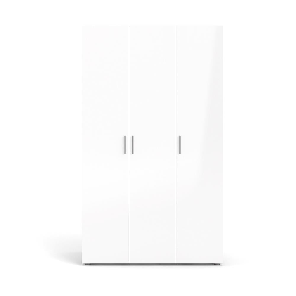 FonQ Hioshop Petra kledingkast met 3 deuren , eiken decor/wit hoogglans. aanbieding