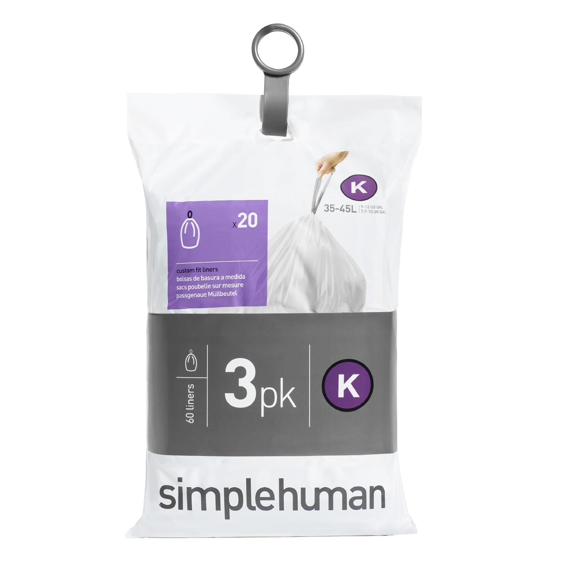 FonQ Simplehuman Code K Pocket Liners Afvalzakken 35-45 Liter - 60 zakken aanbieding