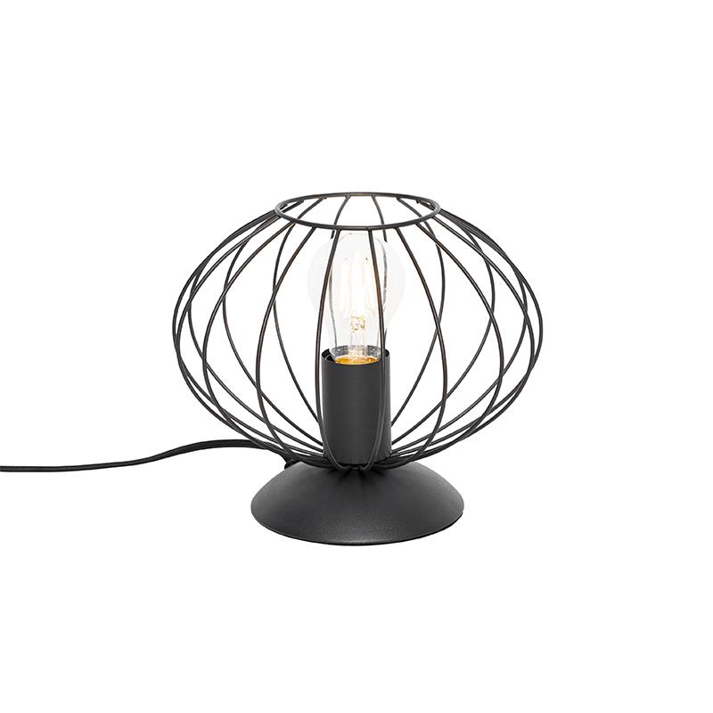 FonQ QAZQA Tafellamp margarita - Zwart - Design - D 23cm aanbieding