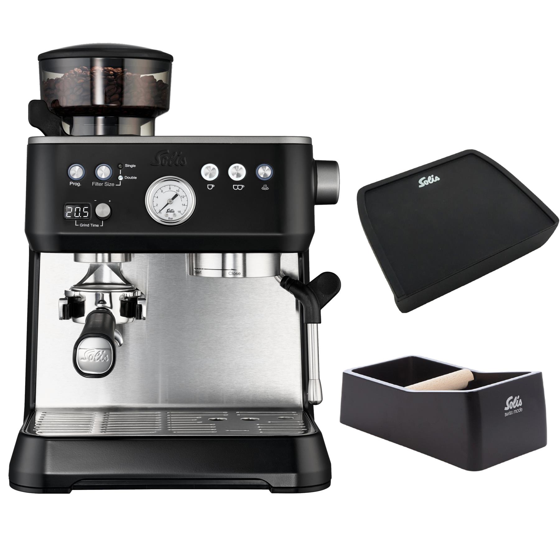 FonQ SOLIS Grind & Infuse Perfetta 1019 + Coffee Knock-Box en Tamping Mat aanbieding