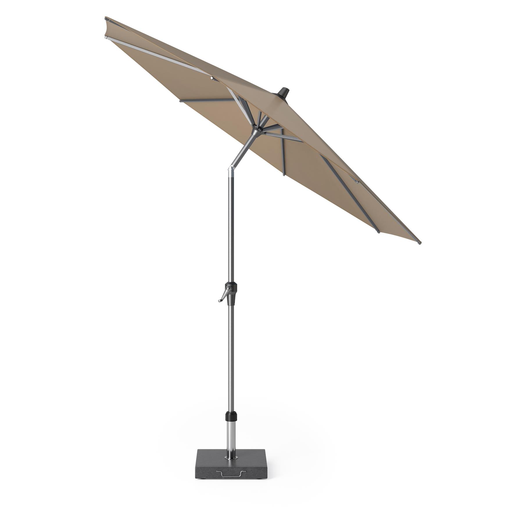 account lever fluit Platinum Riva parasol 250 cm rond taupe met kniksysteem kopen? Shop bij  fonQ!