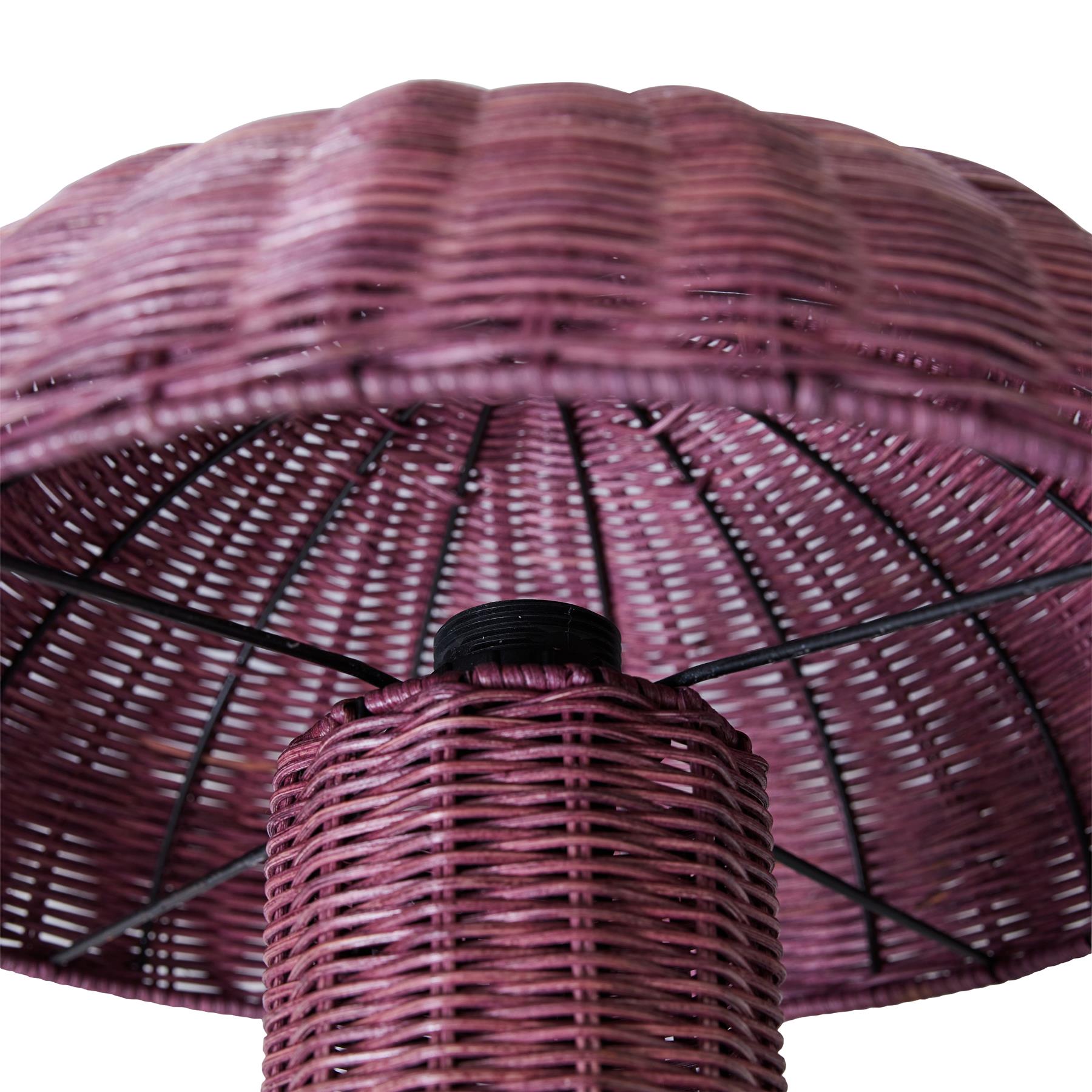 HKliving Rattan Tafellamp - Burgundy