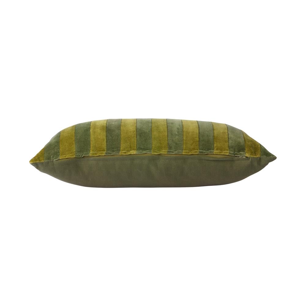 HKliving Striped Velvet Sierkussen 30 x 50 cm - Camo