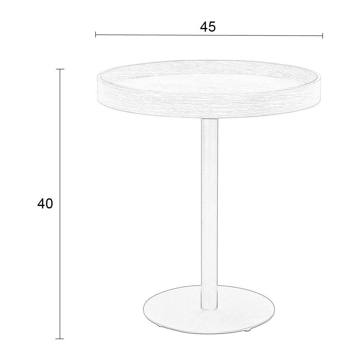 by fonQ Tray Bijzettafel S - Zwart