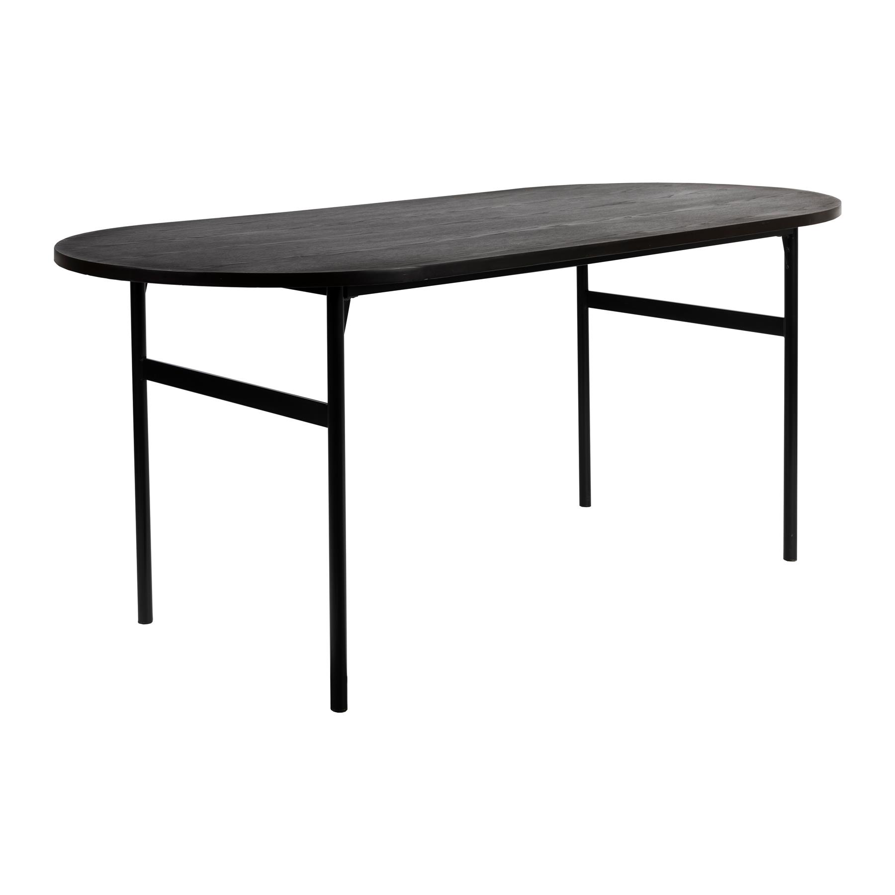 by fonQ Frame Eettafel - 180 x 80 cm - Zwart